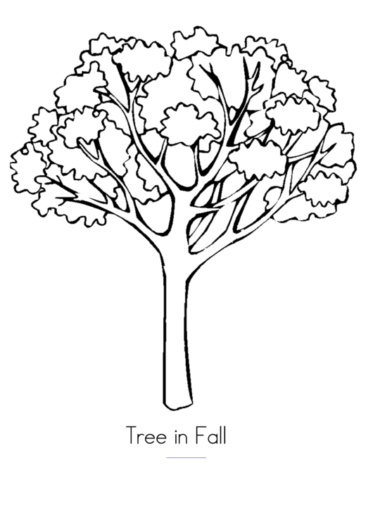 Tree In Fall Coloring Sheet Printable pdf