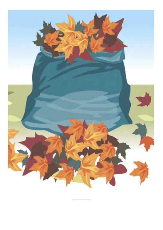 Bag Of Leaves Fall Leaf Template Printable pdf