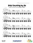 Skip Counting By 2s Worksheet Template