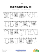 Skip Counting By 7s Worksheet Template
