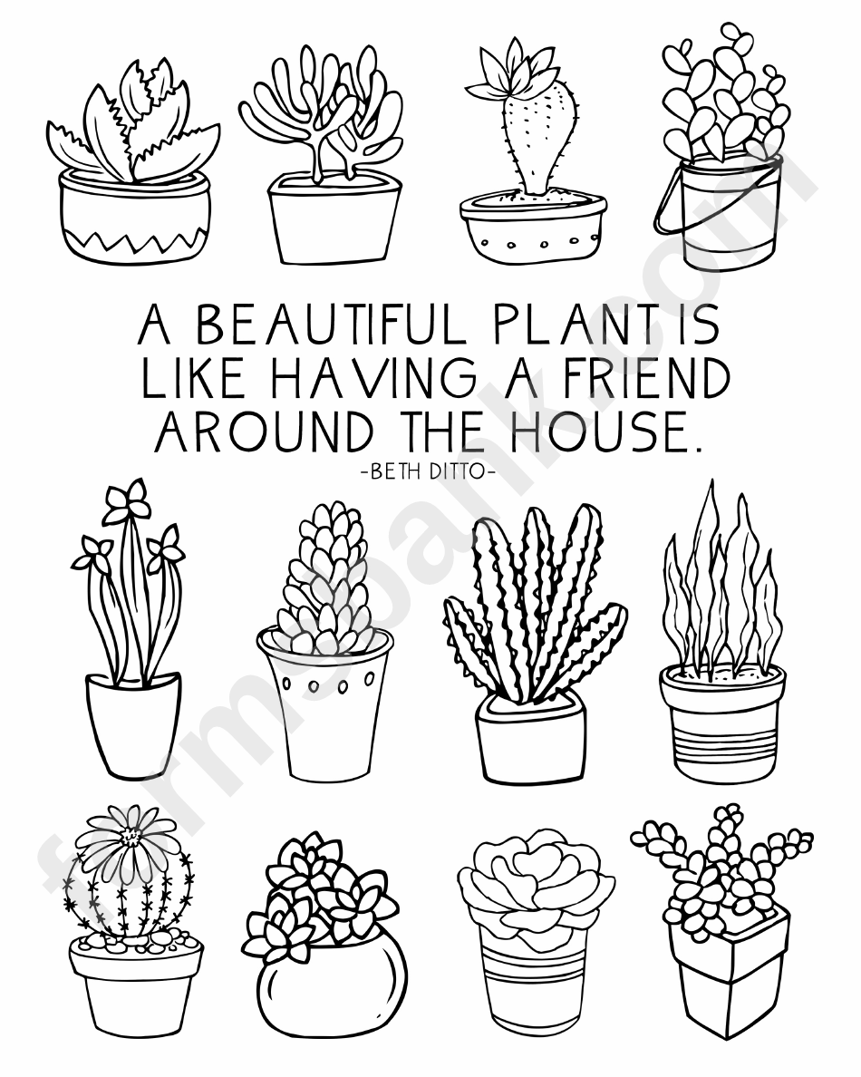 Black And White Beautiful Plants Bookshelf Poster Template