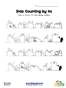 Skip Counting By 4s Worksheet Template