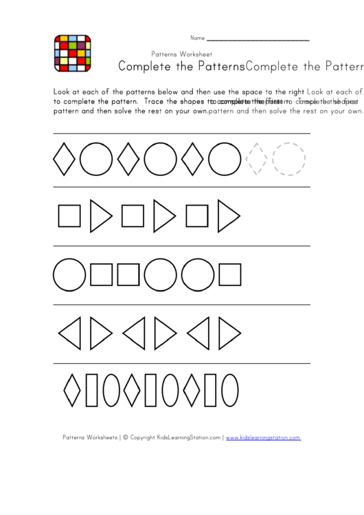 Black And White Patterns Worksheet Template Printable pdf