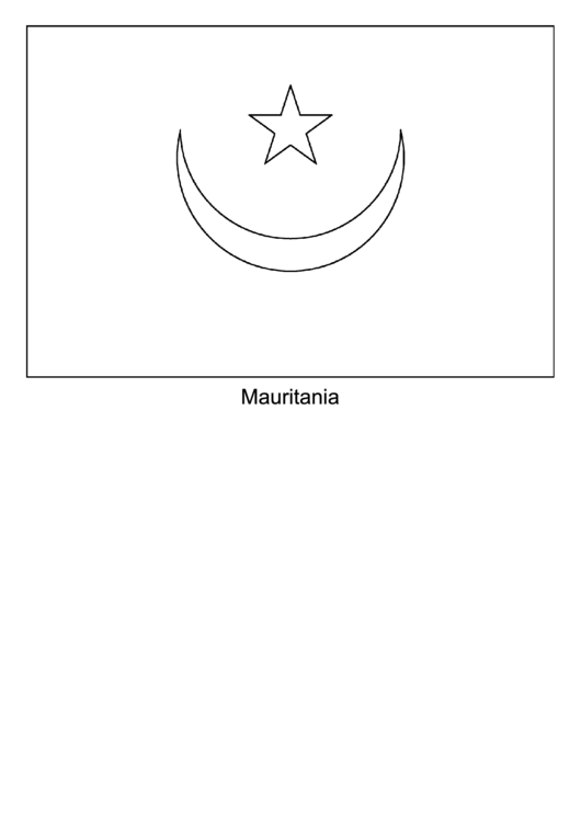 Mauritania Flag Template Printable pdf