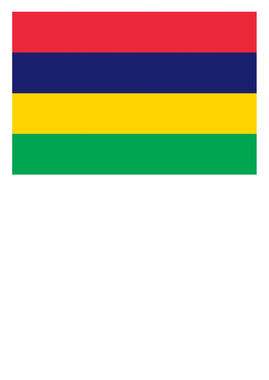 Mauritius Flag Template Printable pdf