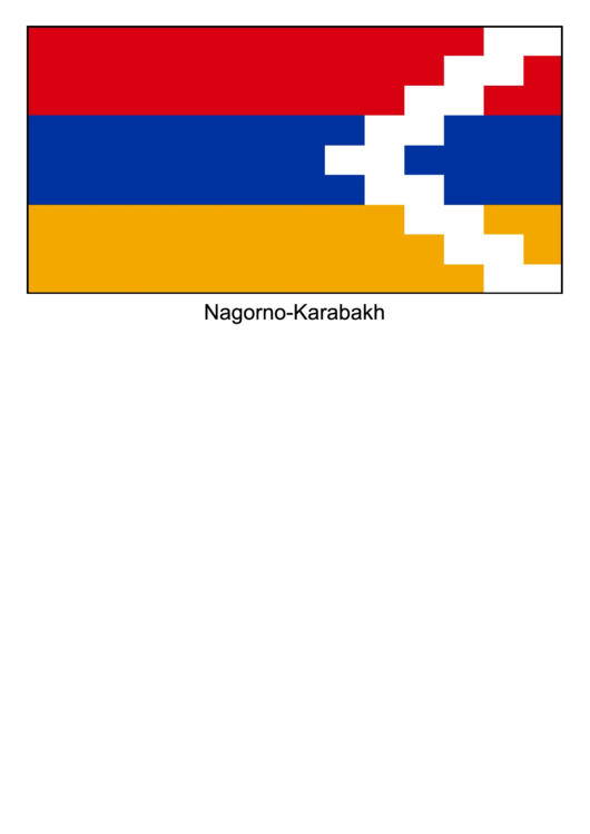 Nagorno Karabakh Flag Template Printable pdf