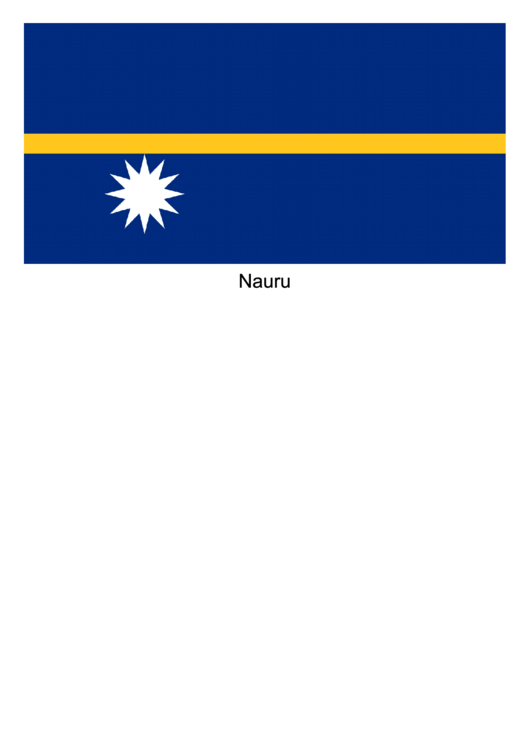 Nauru Flag Template Printable pdf