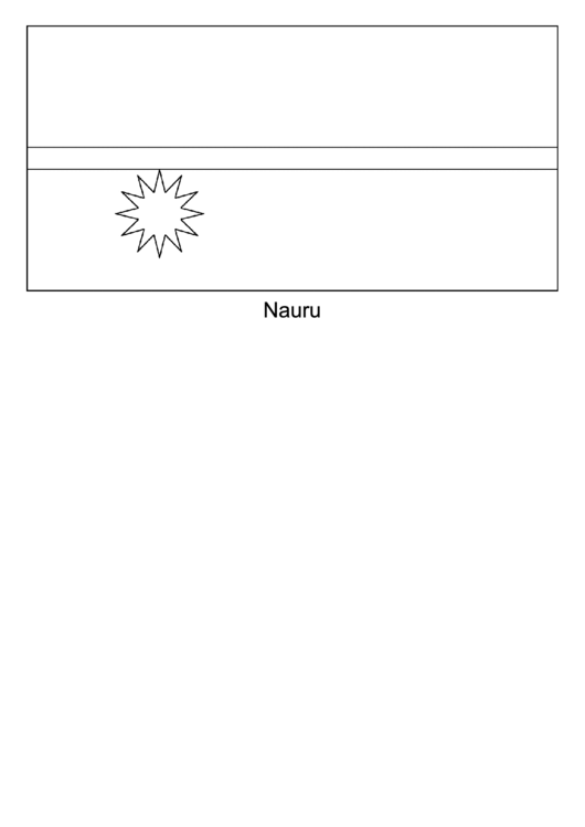 Nauru Flag Template Printable pdf