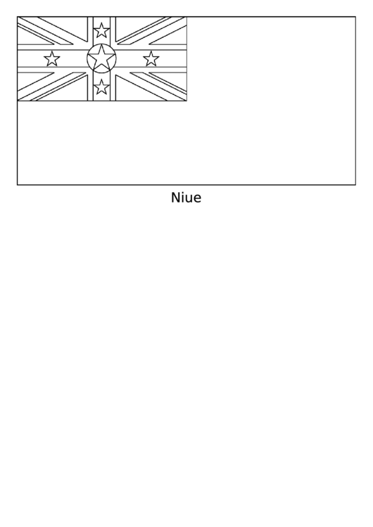 Niue Flag Template Printable pdf