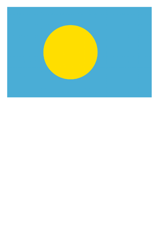 Palau Flag Template Printable pdf