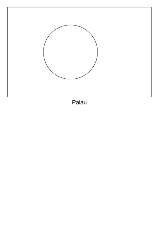 Palau Flag Template Printable pdf