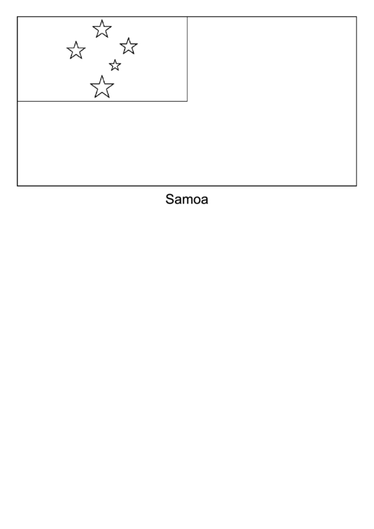 Samoa Flag Template Printable pdf