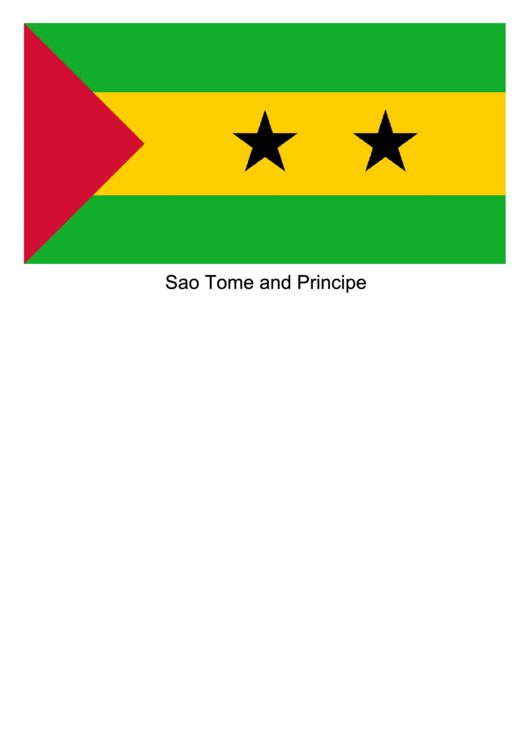 Sao Tome And Principe Flag Template