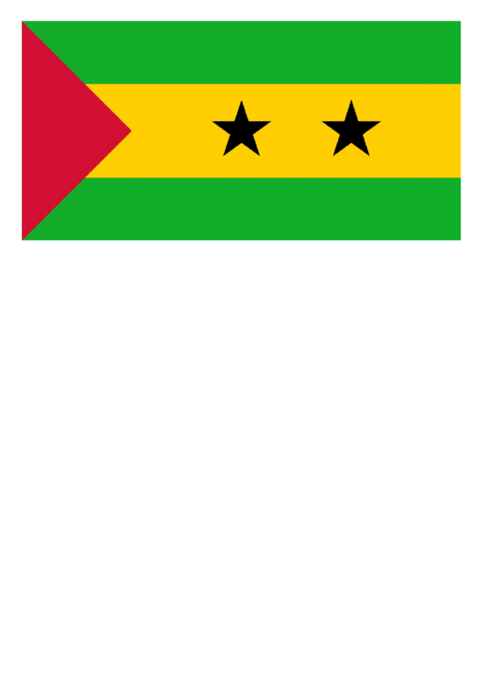 Sao Tome And Principe Flag Template Printable pdf