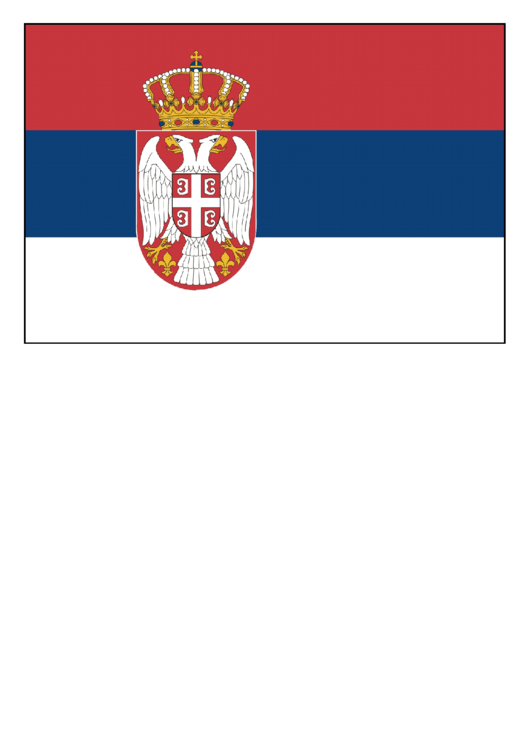 Serbia Flag Template