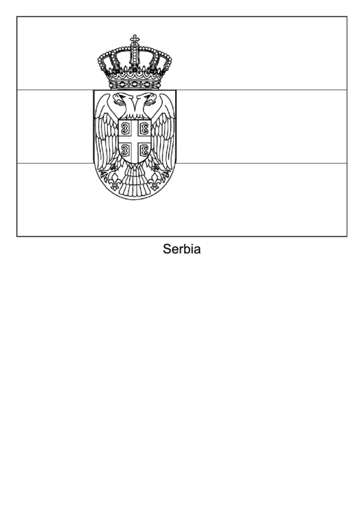 Serbia Flag Template Printable pdf