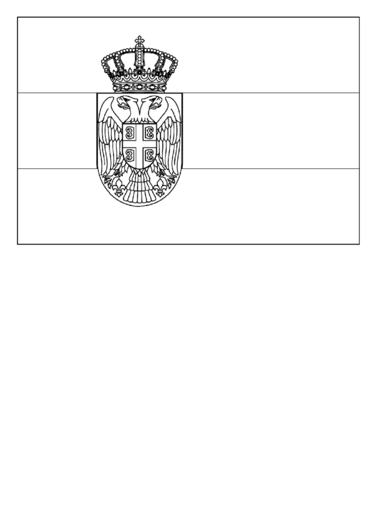 Serbia Flag Template Printable pdf