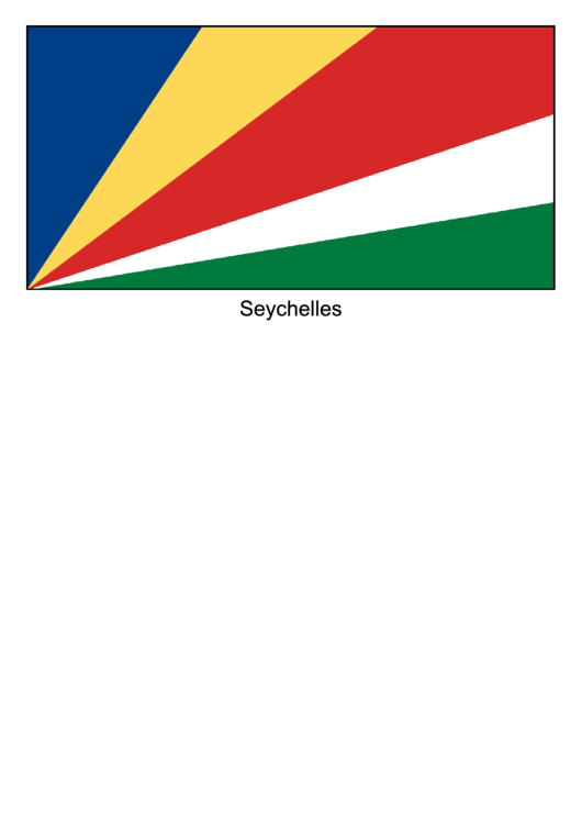 Seychelles Flag Template Printable pdf