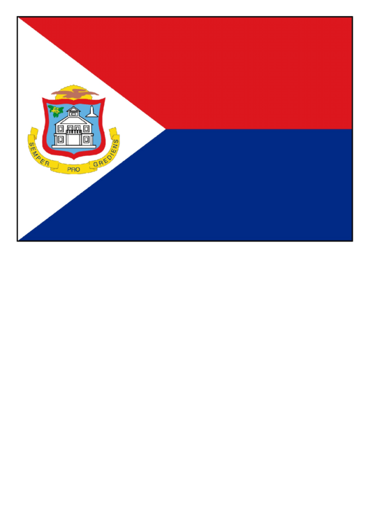 Sint Maarten Flag Template Printable pdf