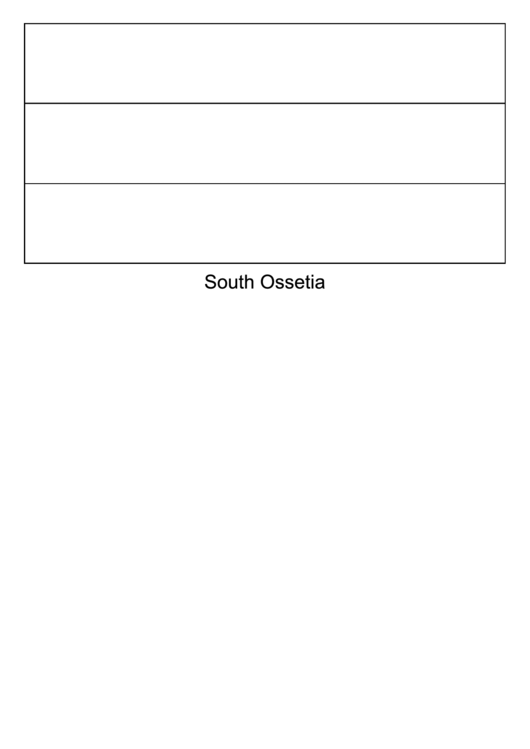 South Ossetia Flag Template Printable pdf