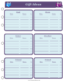 Gift Planner Template