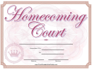 Homecoming Certificate Templates