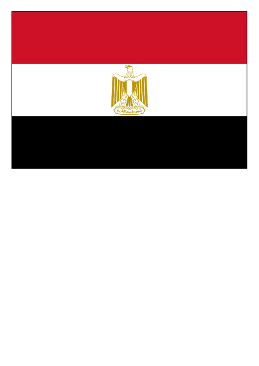 Egypt Flag Template Printable pdf