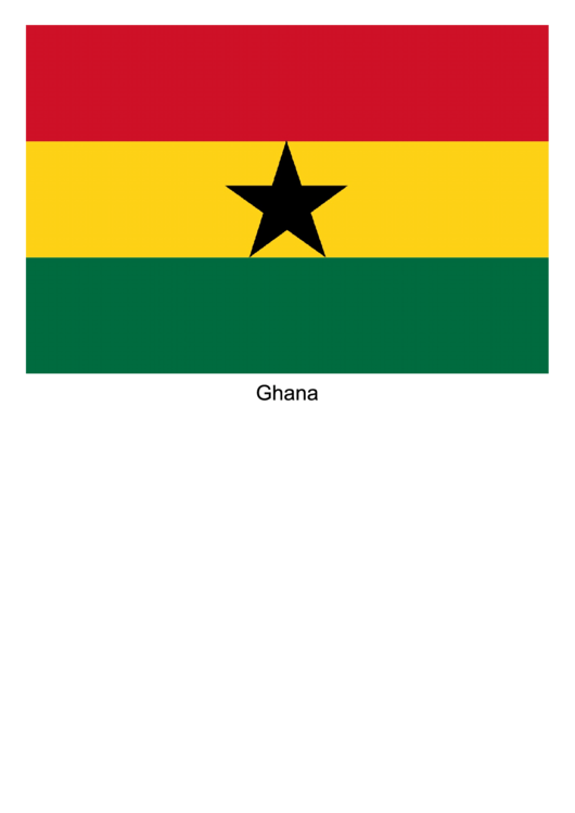 Ghana Flag Template Printable pdf