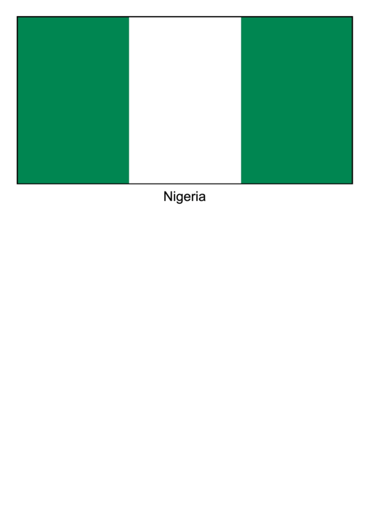 Nigeria Flag Template Printable pdf