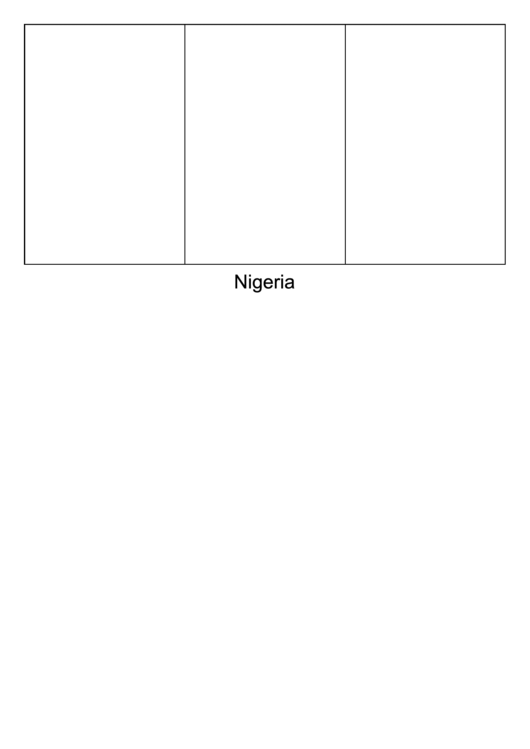 Nigeria Flag Template Printable pdf