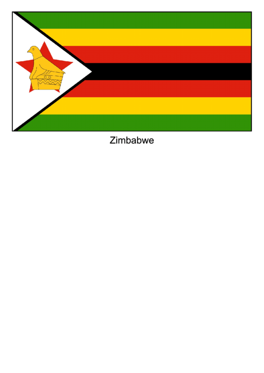 Zimbabwe Flag Template Printable pdf