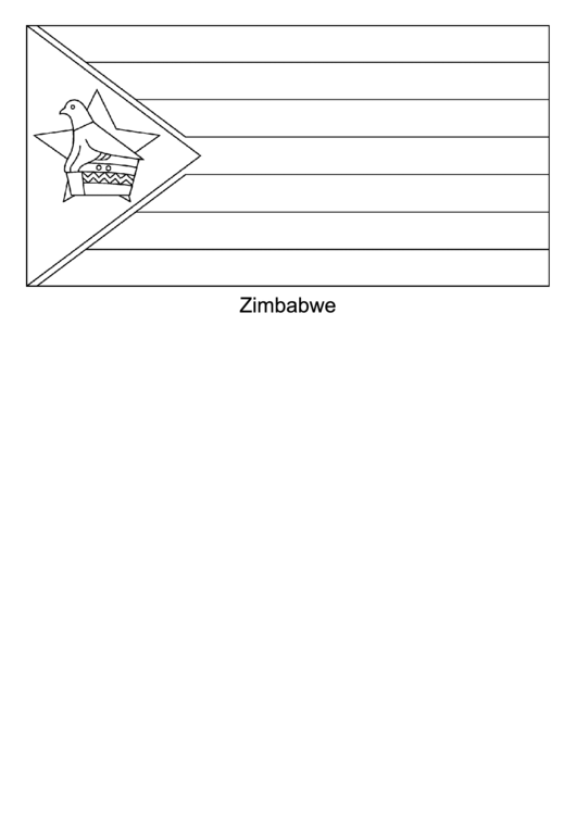 Zimbabwe Flag Template Printable pdf