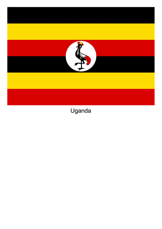 Uganda Flag Template Printable pdf