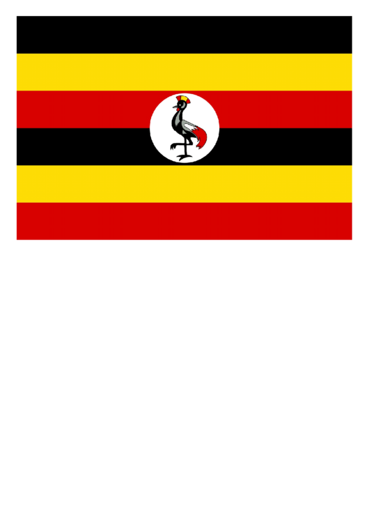 Uganda Flag Template Printable pdf