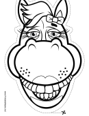 Horse Bow Mask Outline Template