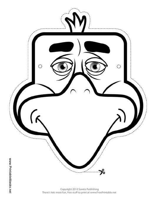 Eagle Mask Outline Template Printable pdf