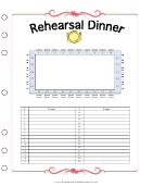 Wedding Ceremony Rehearsal Dinner Seating Chart