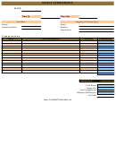 Daily Commissions Timesheet Template - Brown