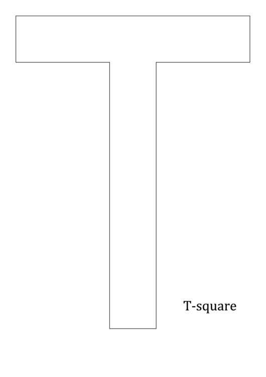 T-Square Ruler Template Printable pdf