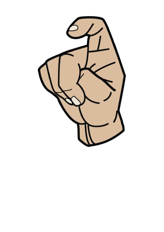 Letter X Sign Language Template - Filled-No Label Printable pdf