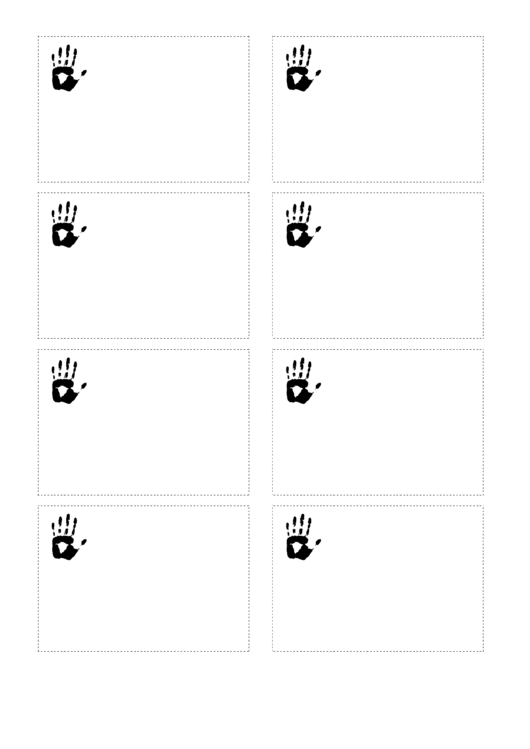 Hand Name Tag Template Printable pdf