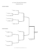 Seeded Draw 6 Team Double Elimination Tournament Bracket Template