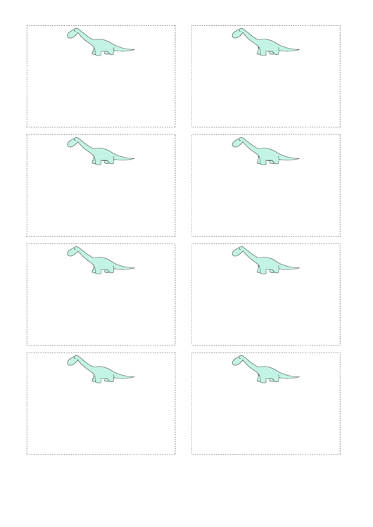 Dinosaur Name Tag Template Printable pdf