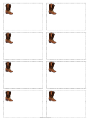 Cowboy Boot Name Tag Template