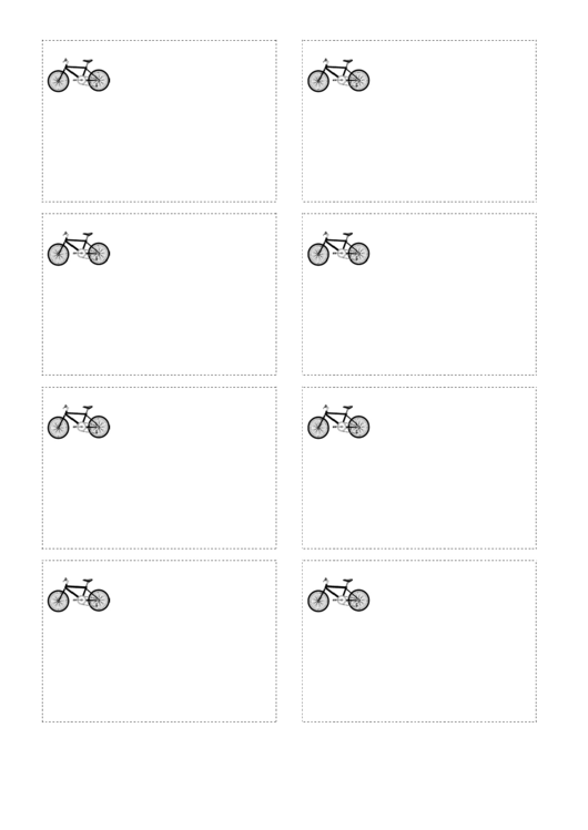Bicycle Name Tag Template Printable pdf