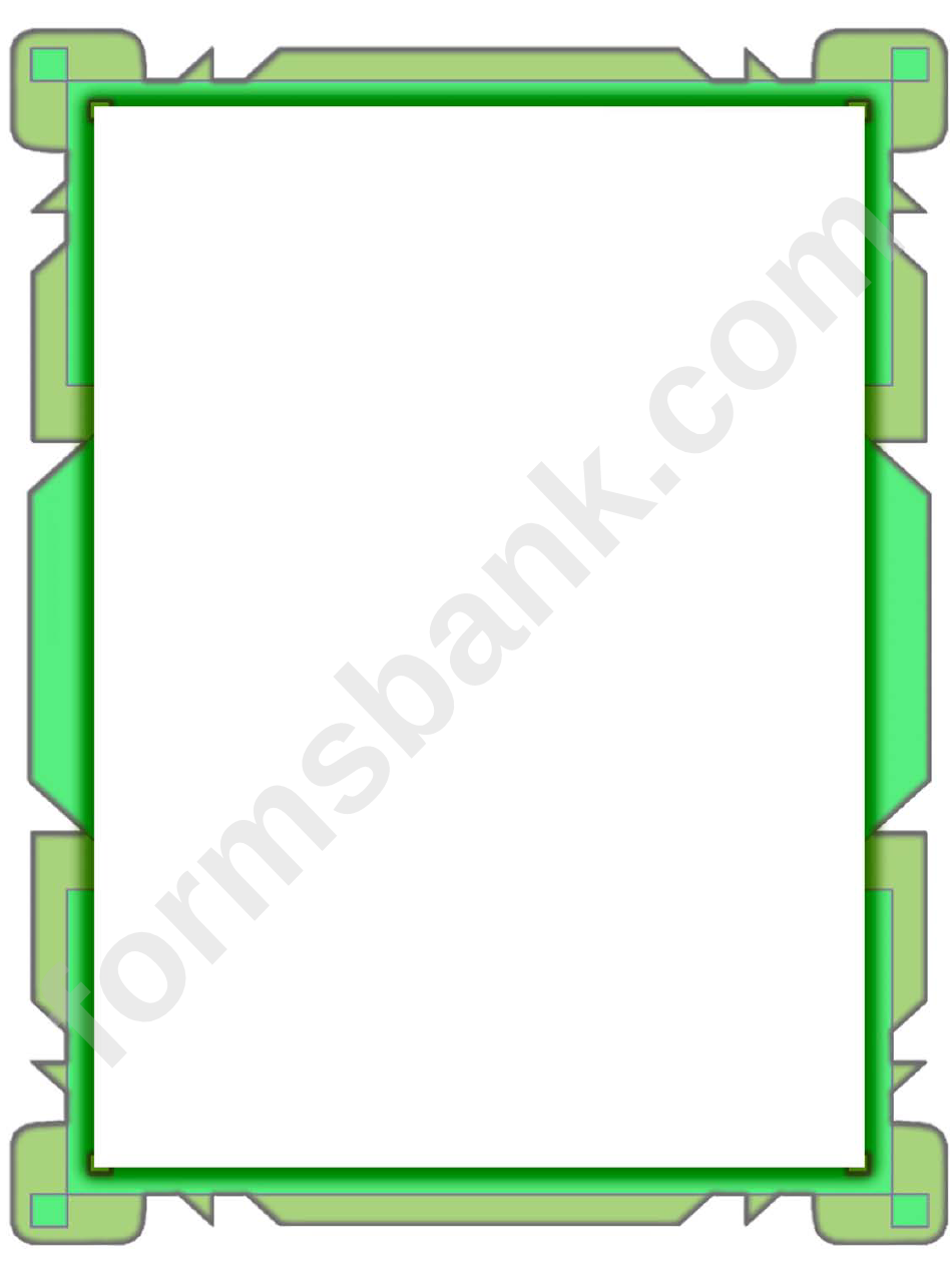 Green Abstract Page Border Templates