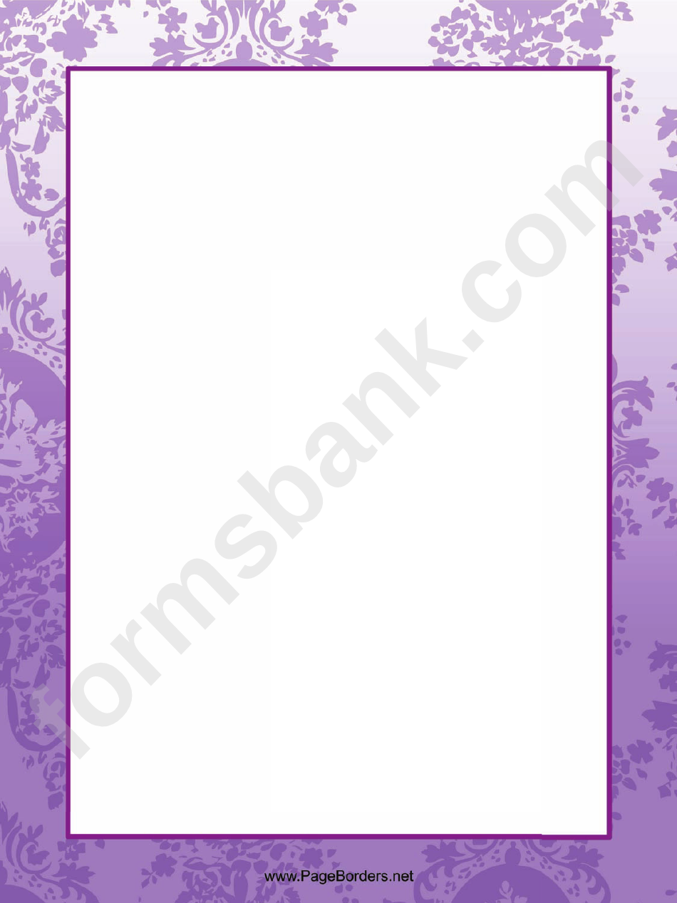 Lilac Flowers Page Border Templates
