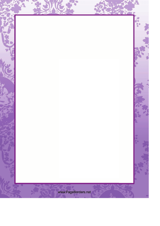 Lilac Flowers Page Border Templates Printable pdf