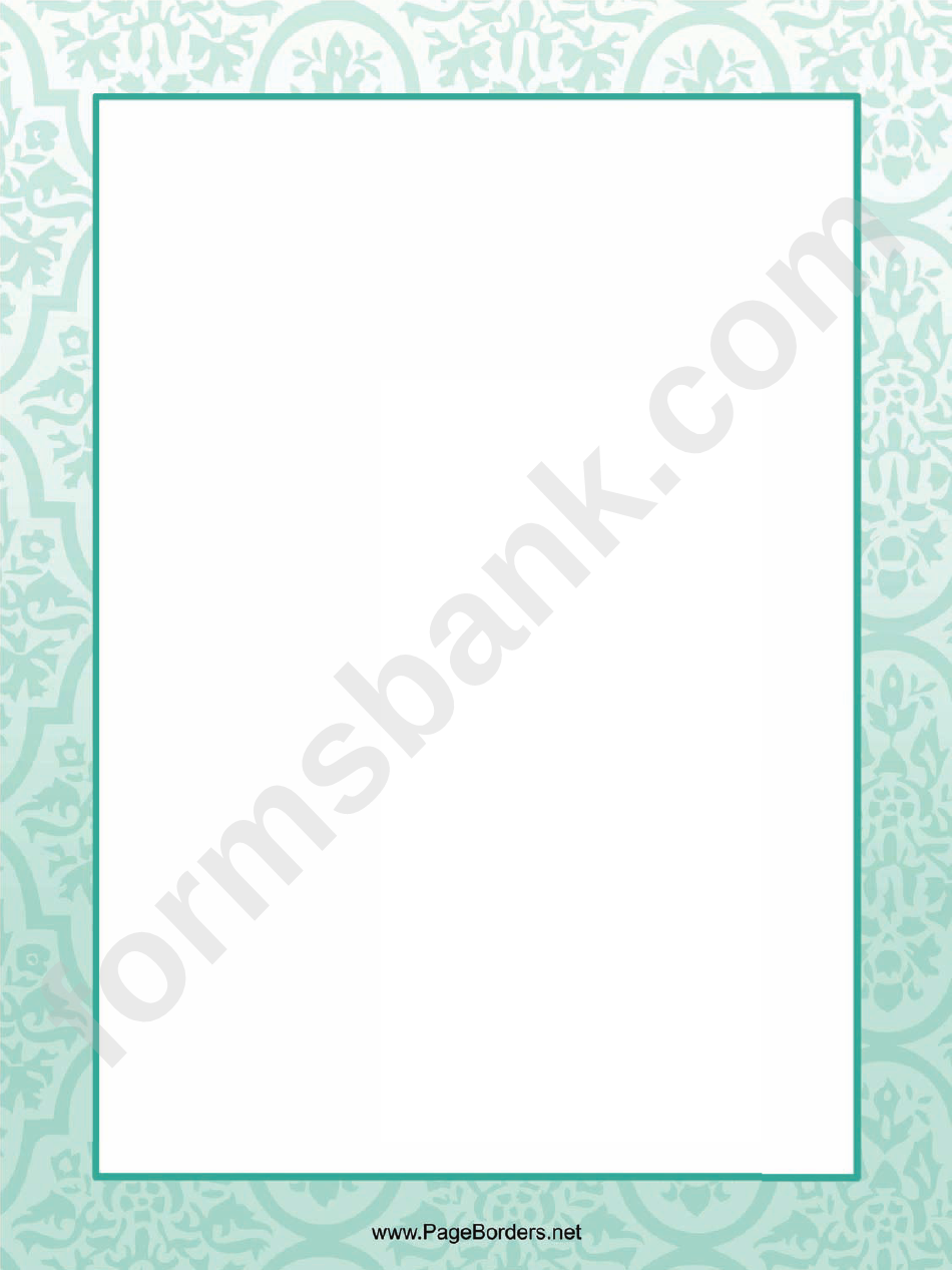 Blue Flowers Page Border Templates