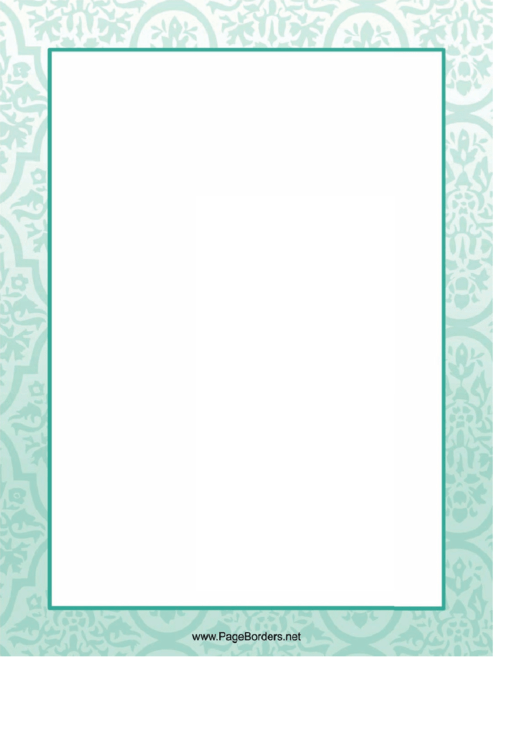 Blue Flowers Page Border Templates Printable pdf